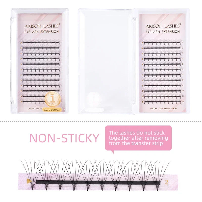 ARISON 3D/4D/6D Premade Fans Wimpers Korte Steel Russische Volume Wimper Extensions Valse Lash Maquillage Femme Hoge kwaliteit Cilia