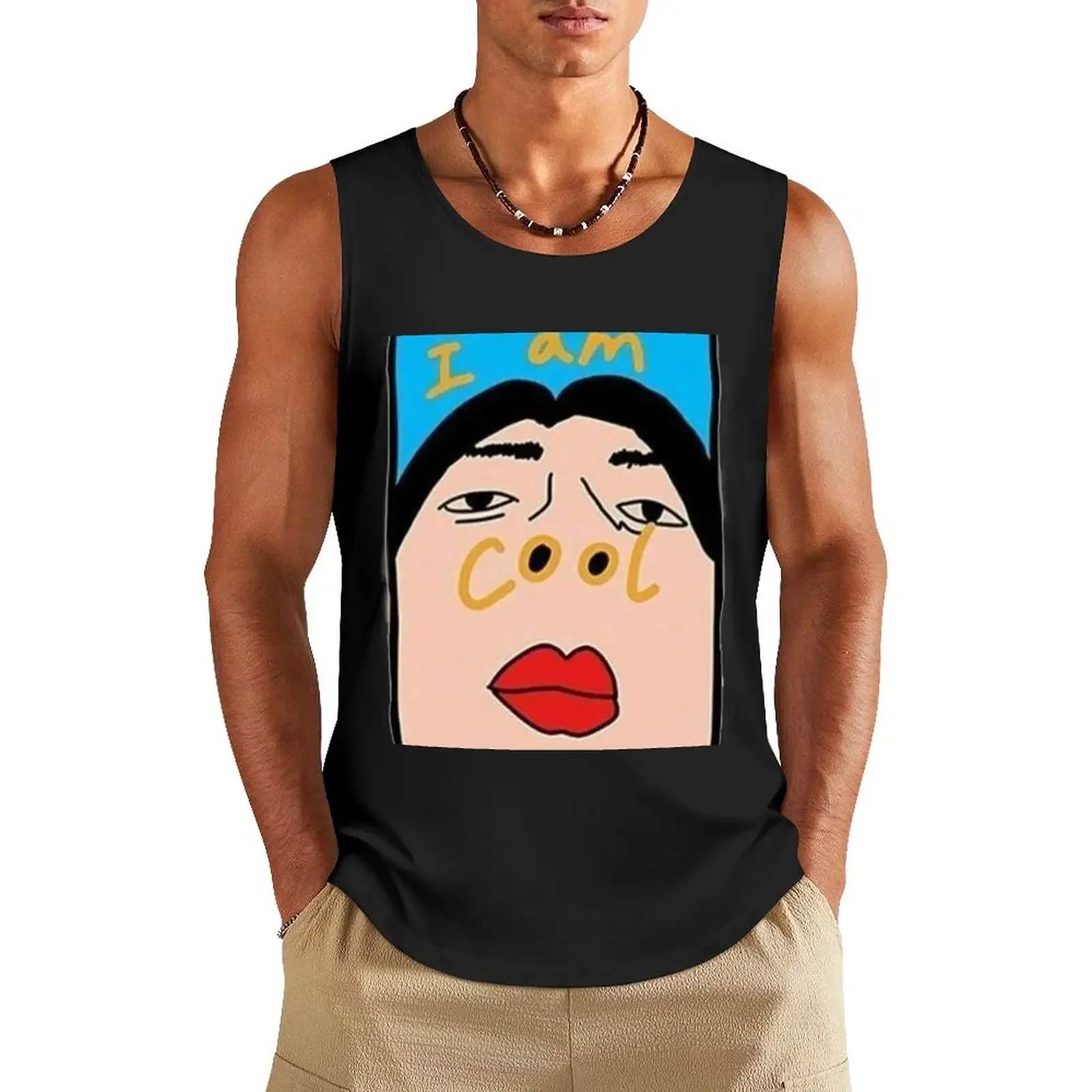 

I Am Cool Tank Top anime clothes t-shirts for Men's gym
