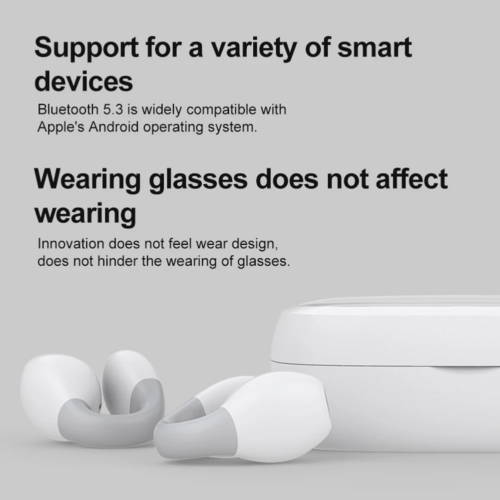 Fones de ouvido transparentes com estojo transparente, fone de ouvido sem fio, fone de ouvido binaural impermeável para corrida e ciclismo