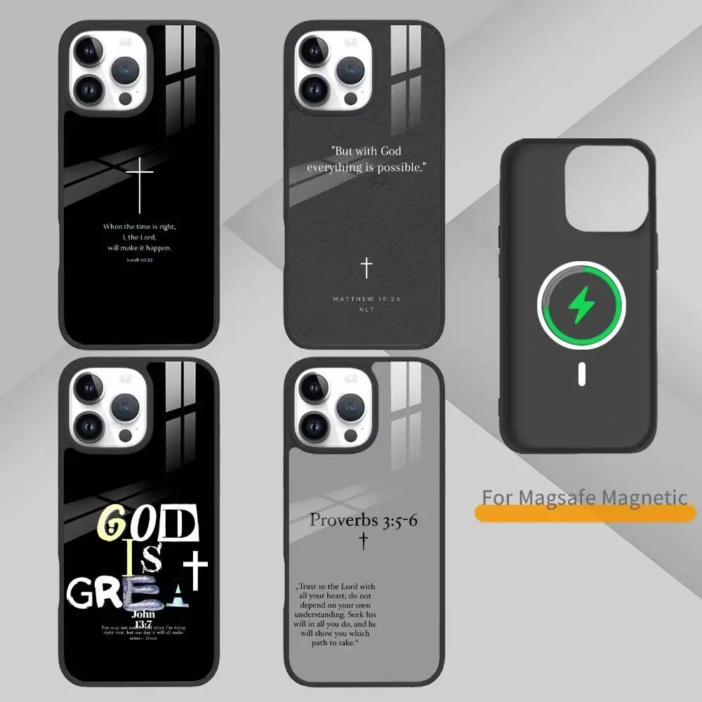 

Bible Verse Jesus Christ Christian Phone Case For iPhone 17,16,15,14,13,Pro,Max,Plus,Magnetic For Magsafe Wireless Charging
