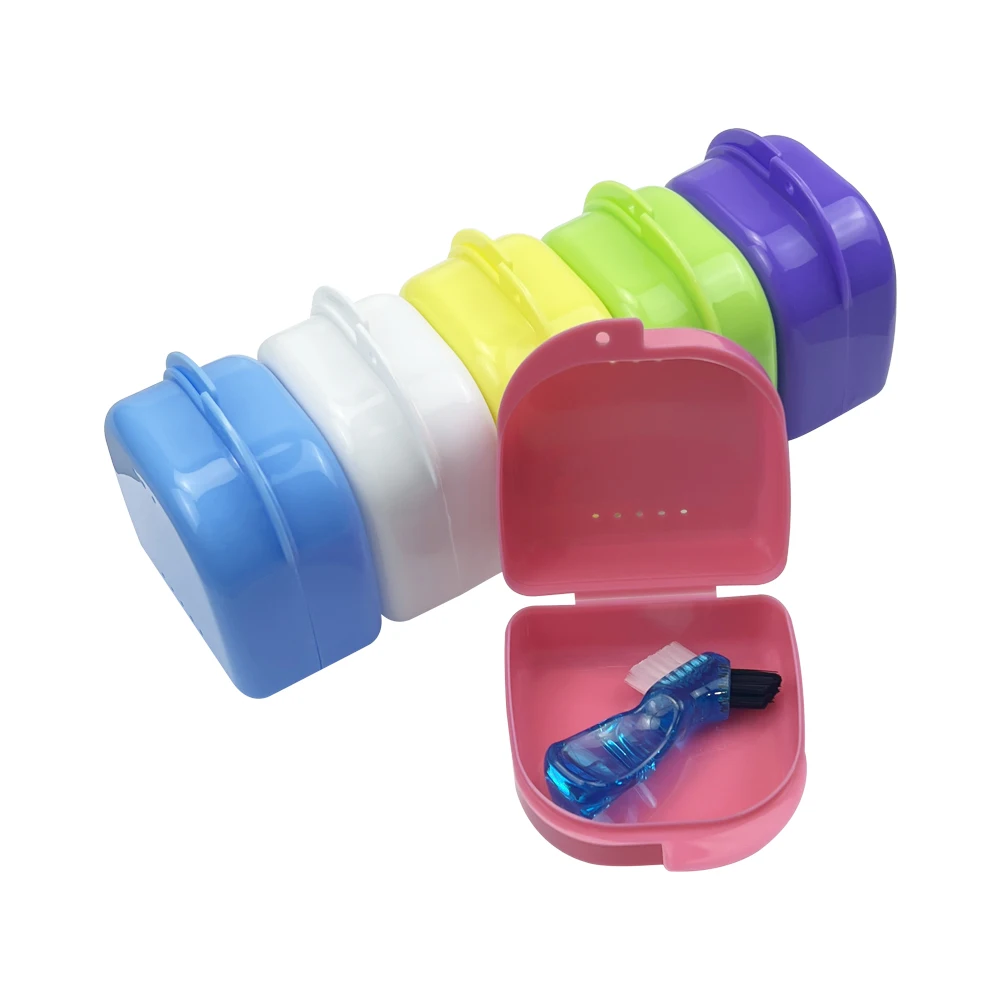 5pcs Retainer Case Orthodontic Denture Storage Box Mouth Guard Case Container Plastic Oral Hygiene Supplies Tray Organizer New