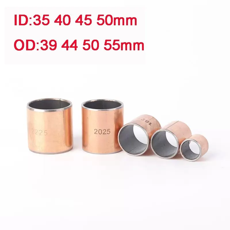 2Pcs Self-lubricating Composite Brass Bearing Copper Sleeve Oil Free Bushing