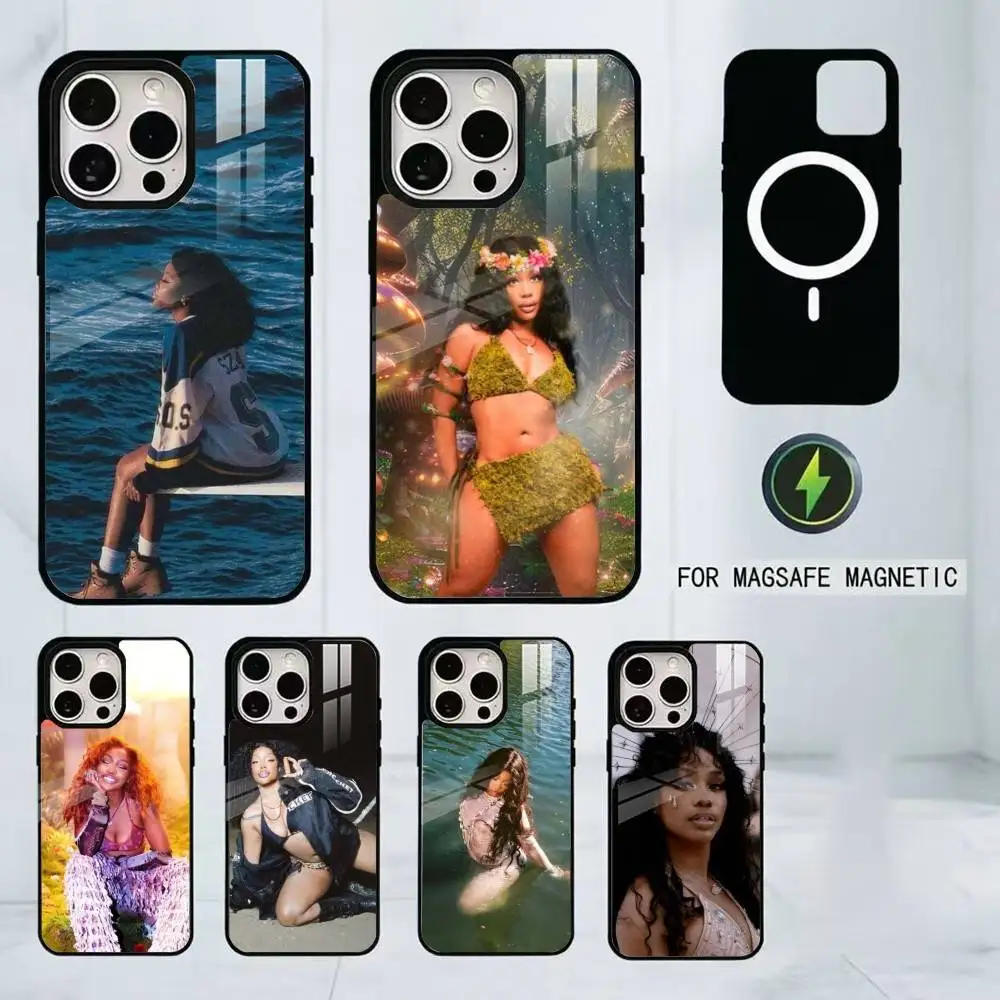 

Singer SZA Lana Phone Case For iPhone17,16,15,14,13,12,11 Plus,Pro Magnetic with Magsafe Wireless Charging
