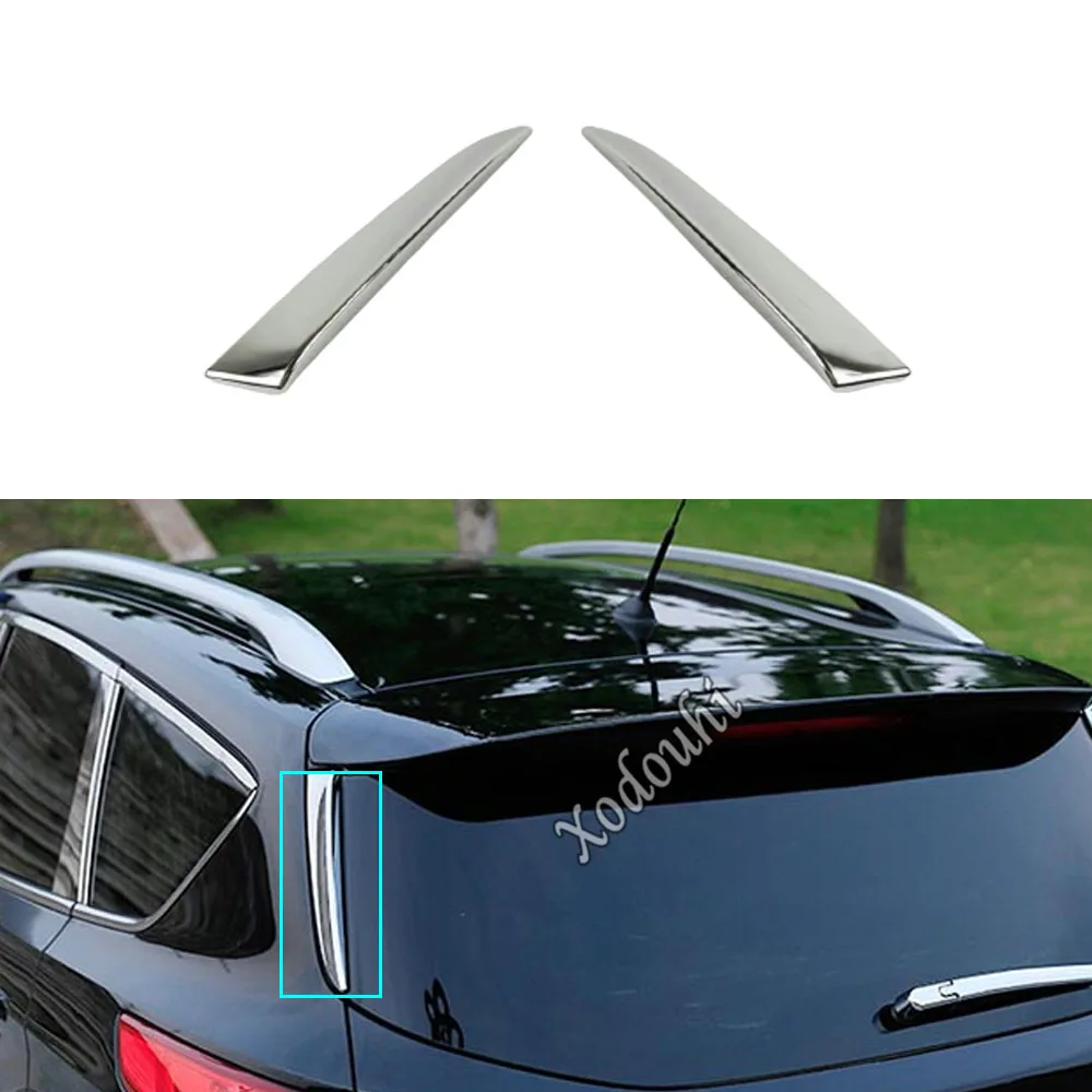 

For Ford Kuga Escape 2013 2014 2015 2016 2017 2018 2019 2020 Car Tail Rear Spoiler Wing Side Triangle Molding Window Bezel Trim
