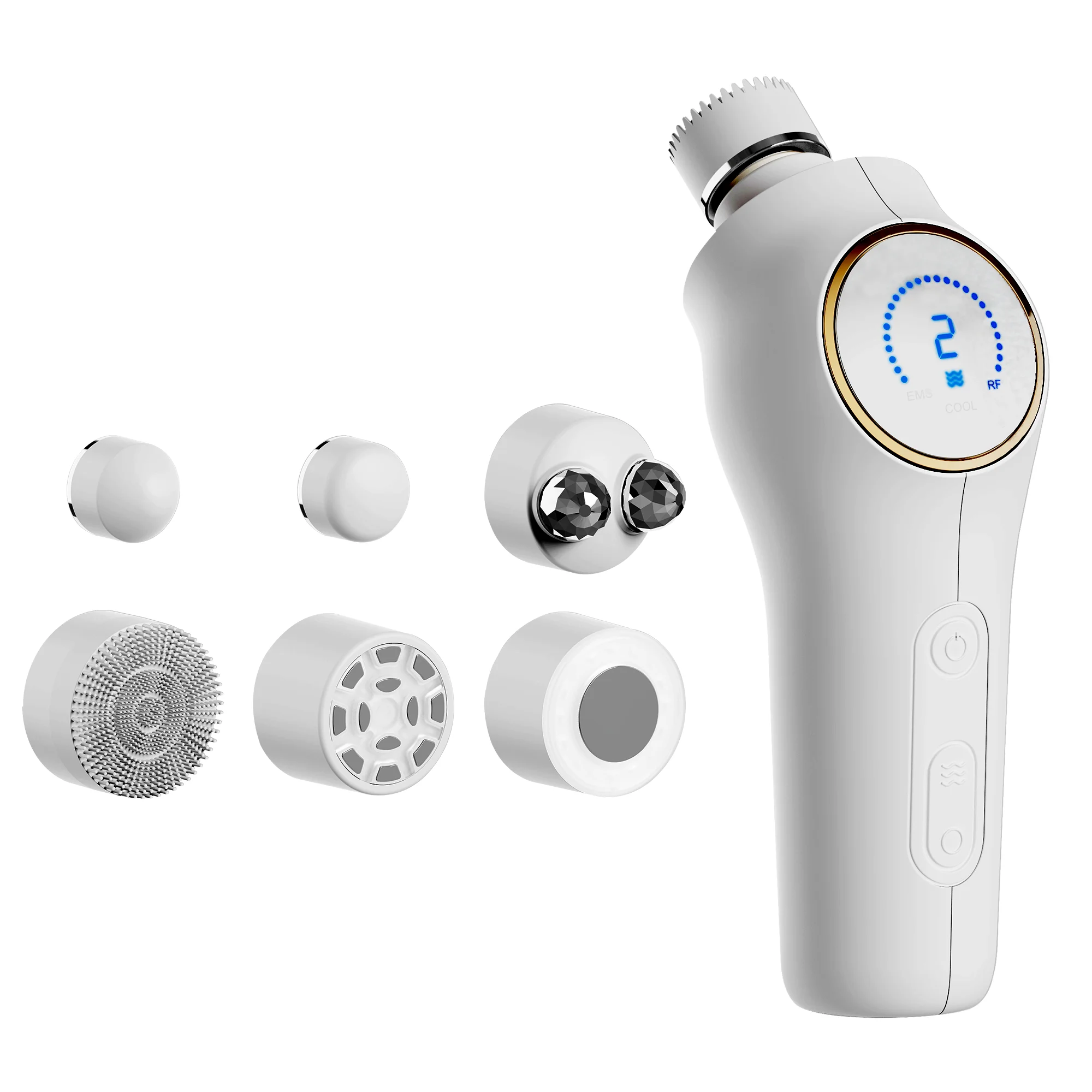 

Professional Portable Wireless Charging Ultrasonic Electric Sonic Facial Exfoliator Device Multi Function Facial Machine