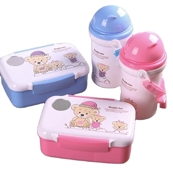 

Children Bento Lunch Box Water Bottle for Kids Girls Boys Children School Kindergarten Mini Snack Sandwich Food Container