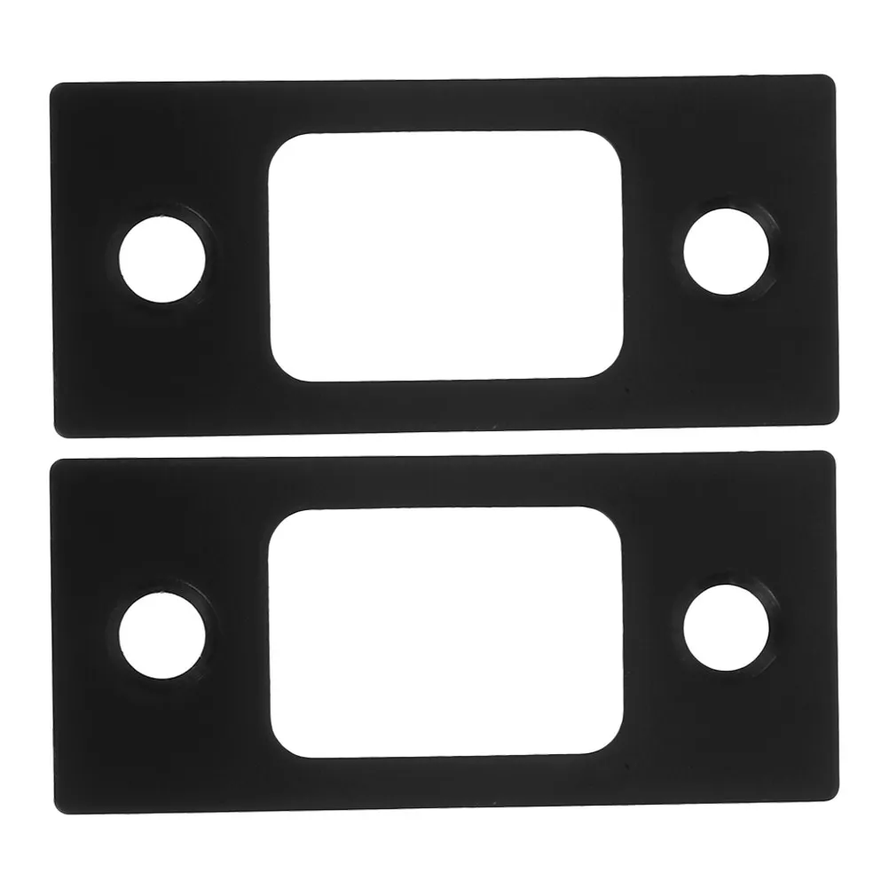 

2Pcs Lock Latch Guide Strike Plate Stainless Steel Black Deadbolt Door Hardware for Wooden Room Door Security Corner Backplate