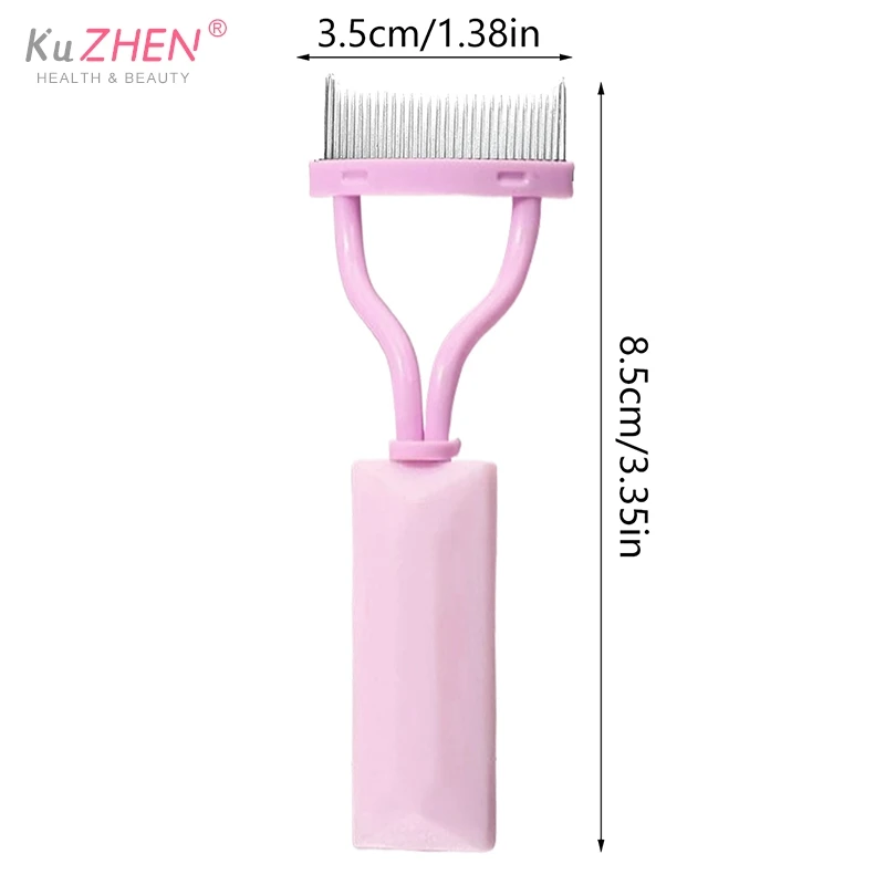 1 Stuk Wimper Separator Metalen Tanden Opvouwbare Eye Lash Krultang Schoonheid Make-Up Rvs Borstel Kam Mascara Curl Make-Up Tool