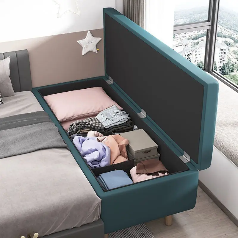 Customizable Storage Bedside Wide Splicing Bedroom Solid Wood Bed Storage Cabinet