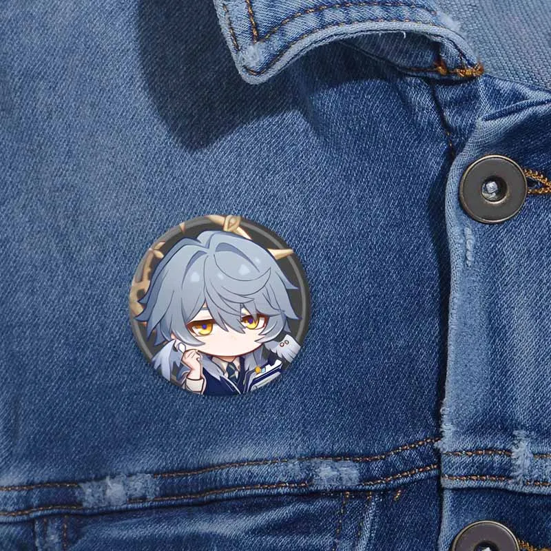 Juego Honkai Star Rail Sunday broche redondo en ropa DIY hojalata botón suave Pin para mochila lindo insignia de dibujos animados Accesorios