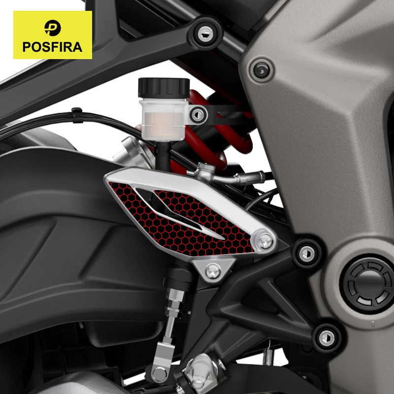 

POSFIRA Motorcycle Footrest Panel Sticker Vinyl Decals for Triumph Daytona 660 2024 Motorbike Foot Rest Decoration Accessories