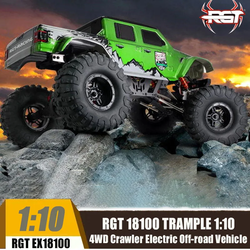 Rgt 1/10 18100 Treader 4wd Reverse Drive Rtr Forte Escalada Veetà 2.4g Crawler Electricrc Controle Remoto Escalada Ve visu