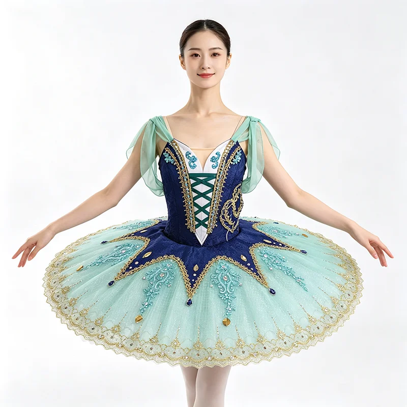 hot selling  high quality Unique Design Kids Girls Children Women Adult Performance Wear blue Ballet Tutu Costumes