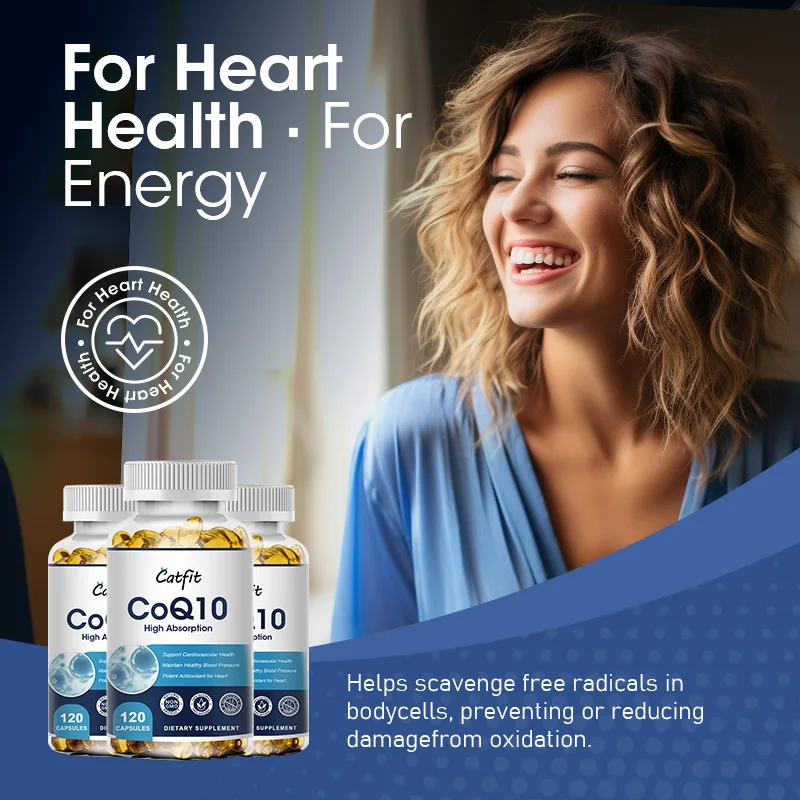 High Absorption 300 Mg Coenzyme Q10 Capsules Energy Immune Support Helps With Heart And Overall Health Dietery Suppelment