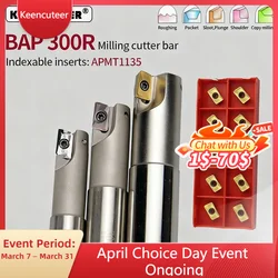 Barre d'alésage CNC à angle droit BAP 300R pour lame de fraisage APMT1135, barre d'outils de fraisage