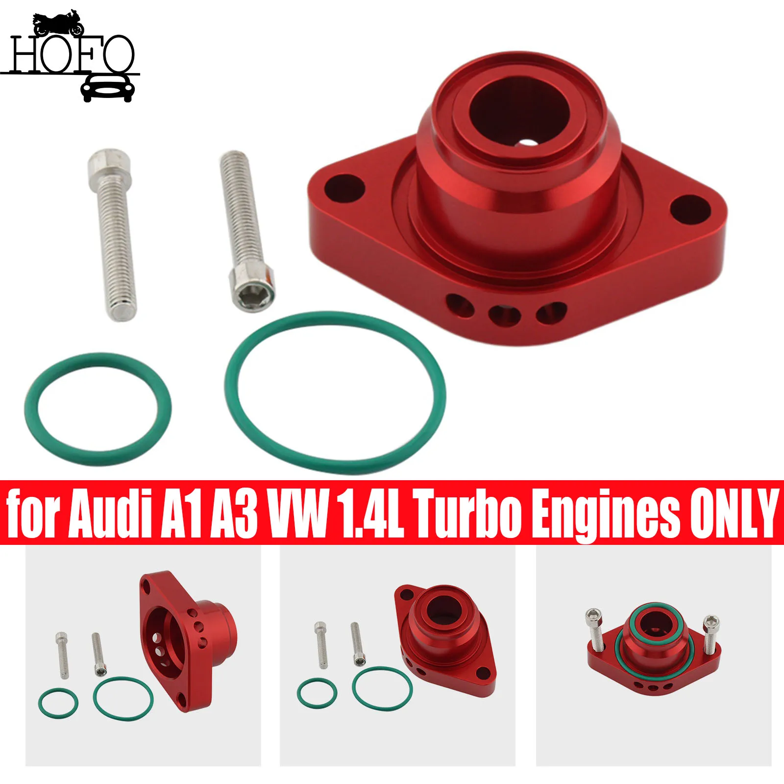 

Blow Off Valve BOV Adapter Turbo BOV Blow Off Valve Dump Adaptor Bolt-On Top Mount for Audi A1 A3 for VW 1.4L Turbo Engines ONLY