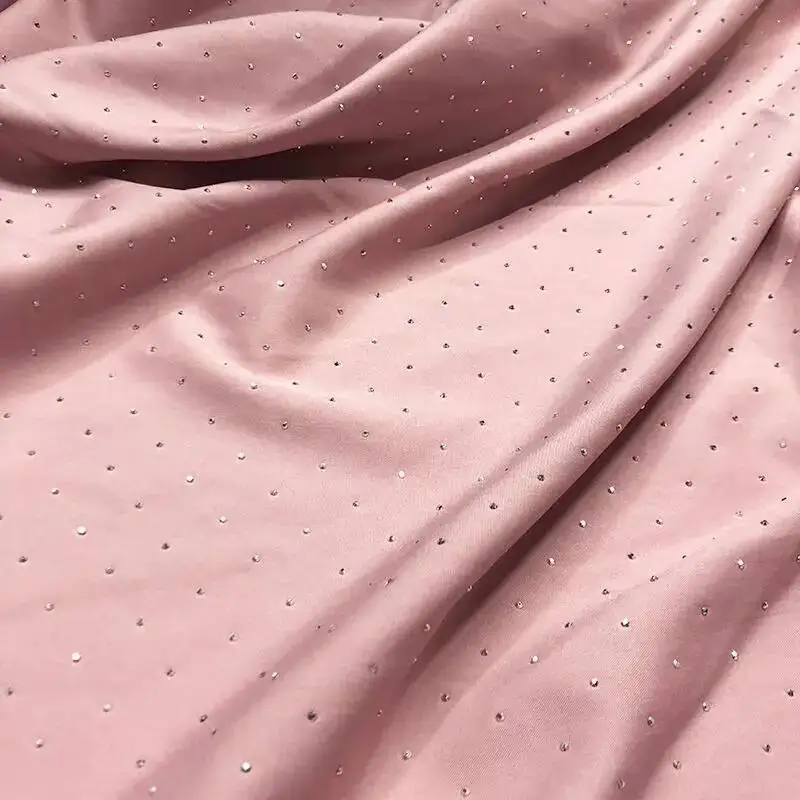 Clothing Fabrics High-grade Ironing Diamond Impermeable Microelastic Fabrics Glossy Decorative Fabrics Stage Wedding Design