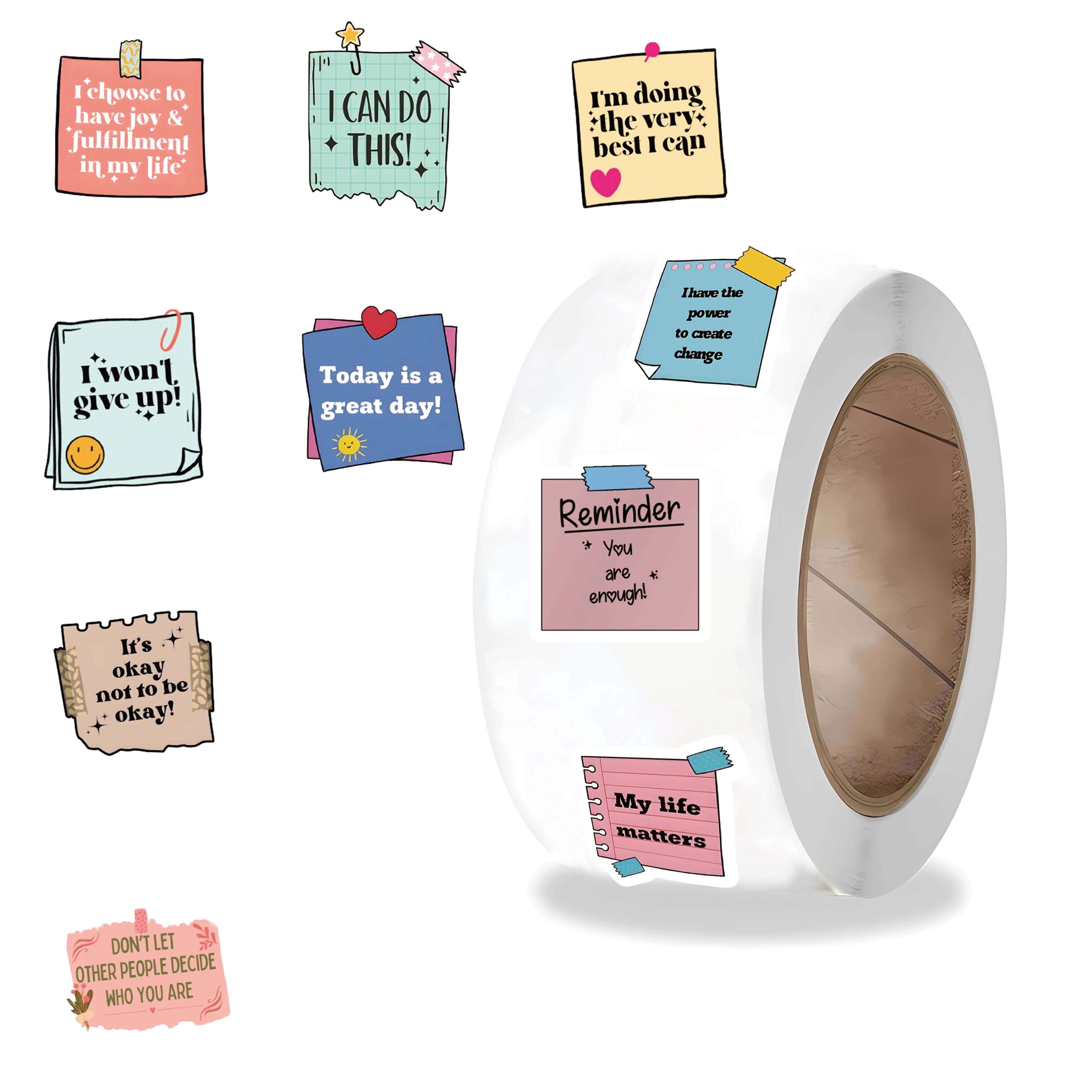 500 قطعة تأكيد الذاتي تحفيزية التسمية رال ملصقات مضحك الحيوانات الكتابة على الجدران زجاجات الكمبيوتر المحمول الأمتعة الكرتون القرطاسية ملصق #1