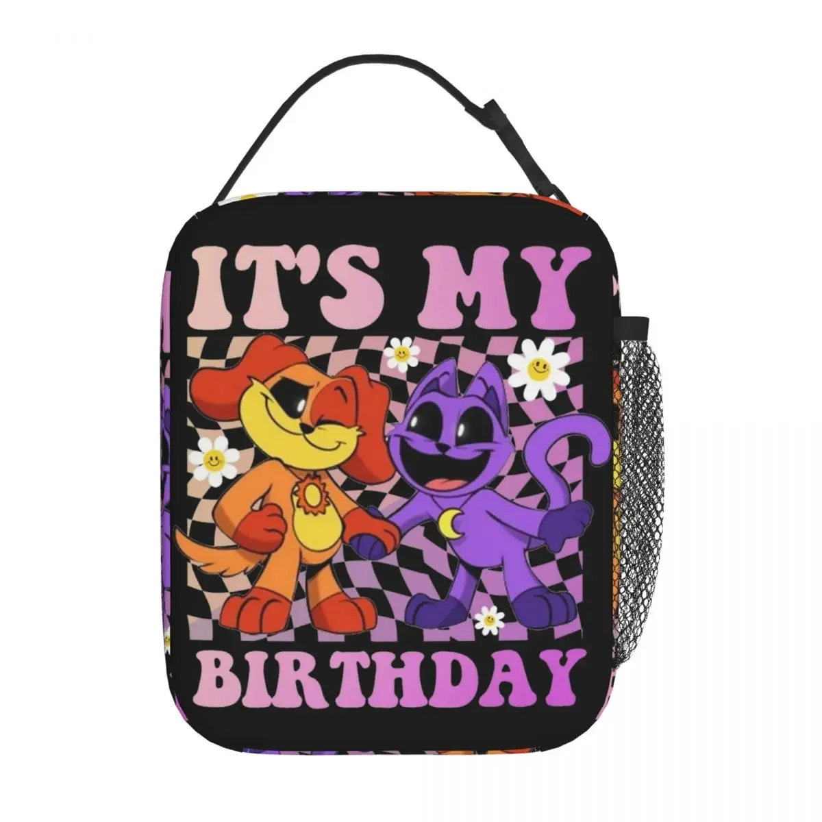 Its My Birthday Dogday Catnap Insulated Lunch Bags Thermal Bag Meal Container Smiling Critters Portable Lunch Box Tote Food Bag