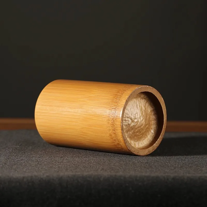 Vintage Style Bamboo Brush Pen Holder Soft Brush Calligraphy Storage Organizer Multi-Purpose Desktop Decoration for Study Office