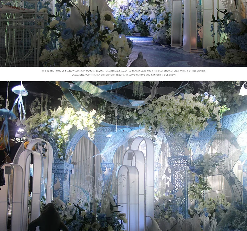 Wedding props wrought iron arch road guide theme wedding T-table decoration welcome stage scene arrangement ornament