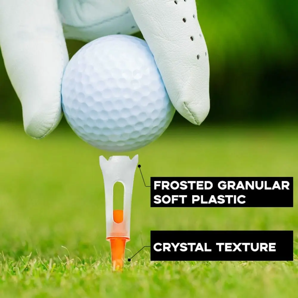 

10Pcs/Lot Ball Holder Golf Tees Low Resistance 83MM Golf Clubs Tee Rubber Cushion Plastic Golf Training Tools Outdoor Sports