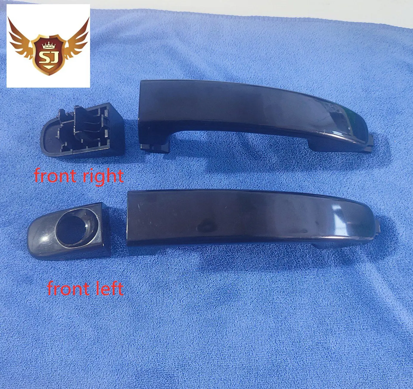 1set 4pcs Exterior Door Handle for Mazda BT50 2012-2020 Ford Ranger 2012-2021 Everest T6 T7 Chrome and Black