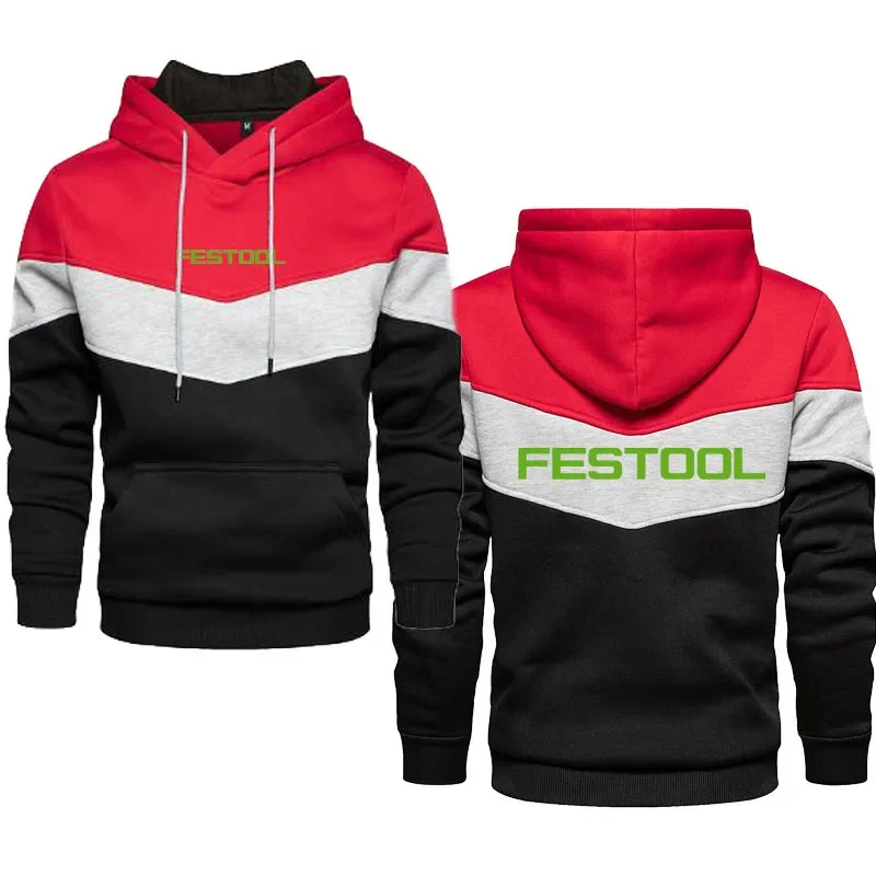 Herbst Winter Herren Hoodie Festool Werkzeuge drucken heißen Verkauf übergroßen Herren Hoodie Sweatshirt dreifarbigen Trend Pullover für Männer