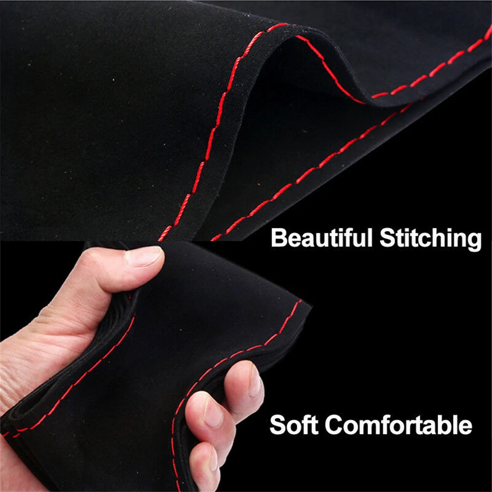 Universal Wildleder Leder Abdeckung Lenkräder Stich Steer Abdeckung DIY Hand Nähen Sport Racing Auto Lenkrad Abdeckungen – Detail 2
