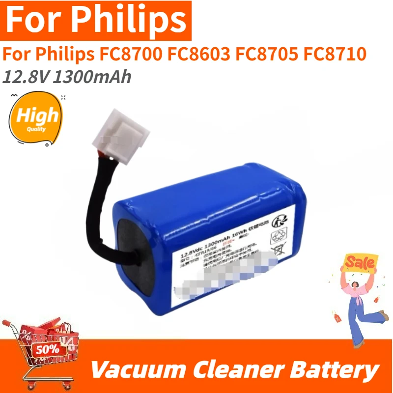 

High Quality Battery 12.8V 1300mAh for Philips FC8700 FC8603 FC8705 FC8710 Vacuum Cleaner and Robot Sweeper Brand New