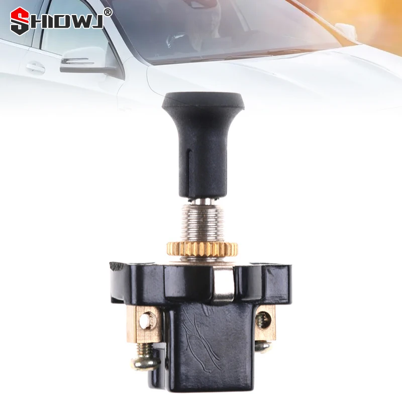 12V24V Universal First Gear Headlight Push Pull Switch Truck Conversion Hand Pull Switch Start Motor Terminal