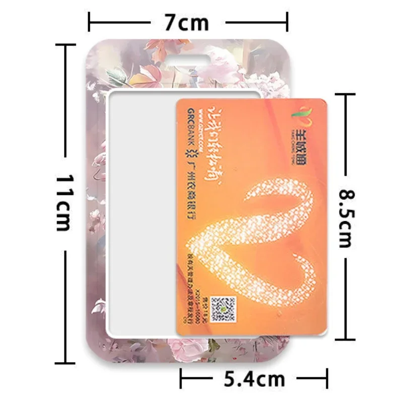1Pc Aesthetic Van Gogh Oil Painting Flower Card Holder Student Bus Meal Card Protector Girls ID Card Kpop Photocard Hard Shell
