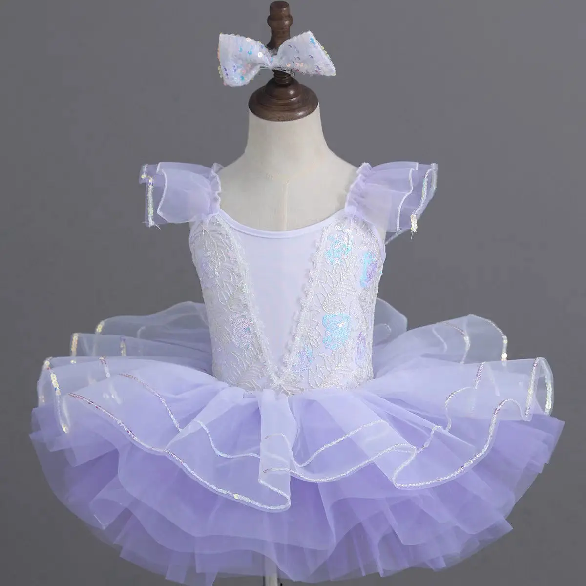 Summer Children's Day Performance Girl Ballet Dance Dress Princess Fashion Sequins Dresses Girls Outfit Kids Clothes