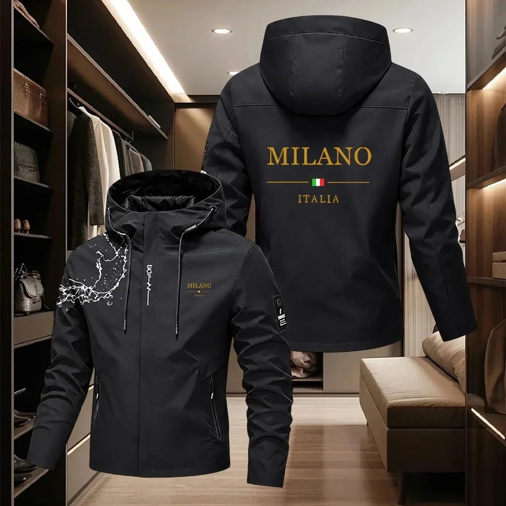 New Korean Jacket Men's Windproof Zipper Spring Autumn Casual Work Fashion Sports Coat Streetwear Slim Fit Trendy Mens Outerwear