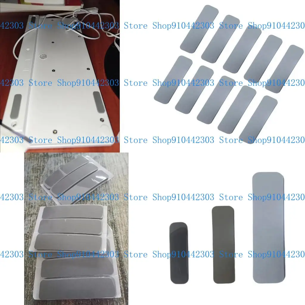 

L4MD 10Pcs Shockproof Bottom Case Rubber Feet Strips Keyboards Oval Mats Protectors