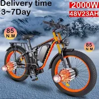 Electric Bicycle KETELES K800 Pro 2000Wmotor 48V23AH lithium battery adult Electric Bike 26inch Fat Tire Mountain off-road ebike