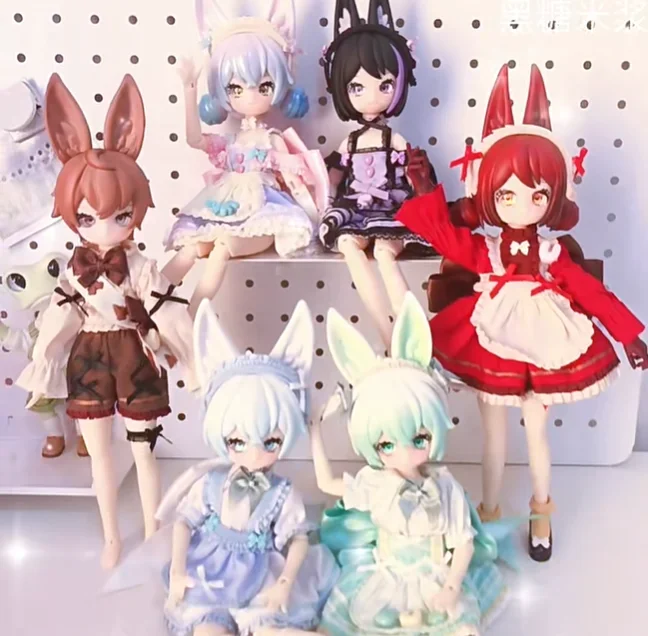 Ufdoll Mini Drink Series Blind Box BJD Speciaal lichaam Beweegbare pop Trendy speelgoedbeeldje Mystery Box voor meisjes