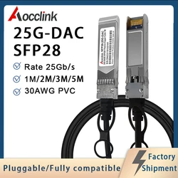 25G DAC Cable SFP28 to SFP28 Direct Attach Copper 1/3/5M Coaxial Cable Compatible with Mikrotik Cisco Ethernet Switch