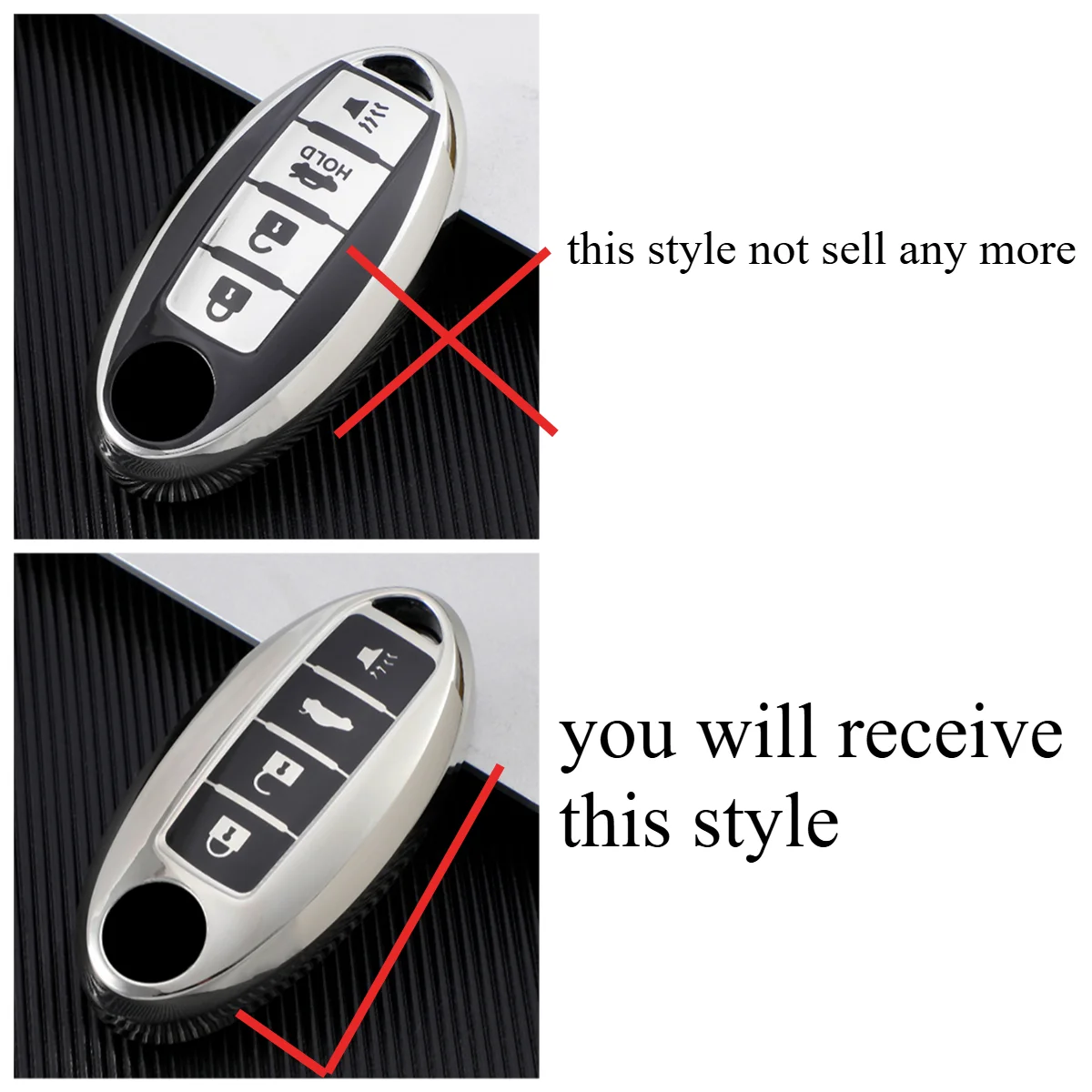 TPU 4 Button Fob Shell Case Key Cover Fit for Nissan Altima Armada Gt-r Maxima Murano Patrol Rogue Leaf Versa 370z Sentra