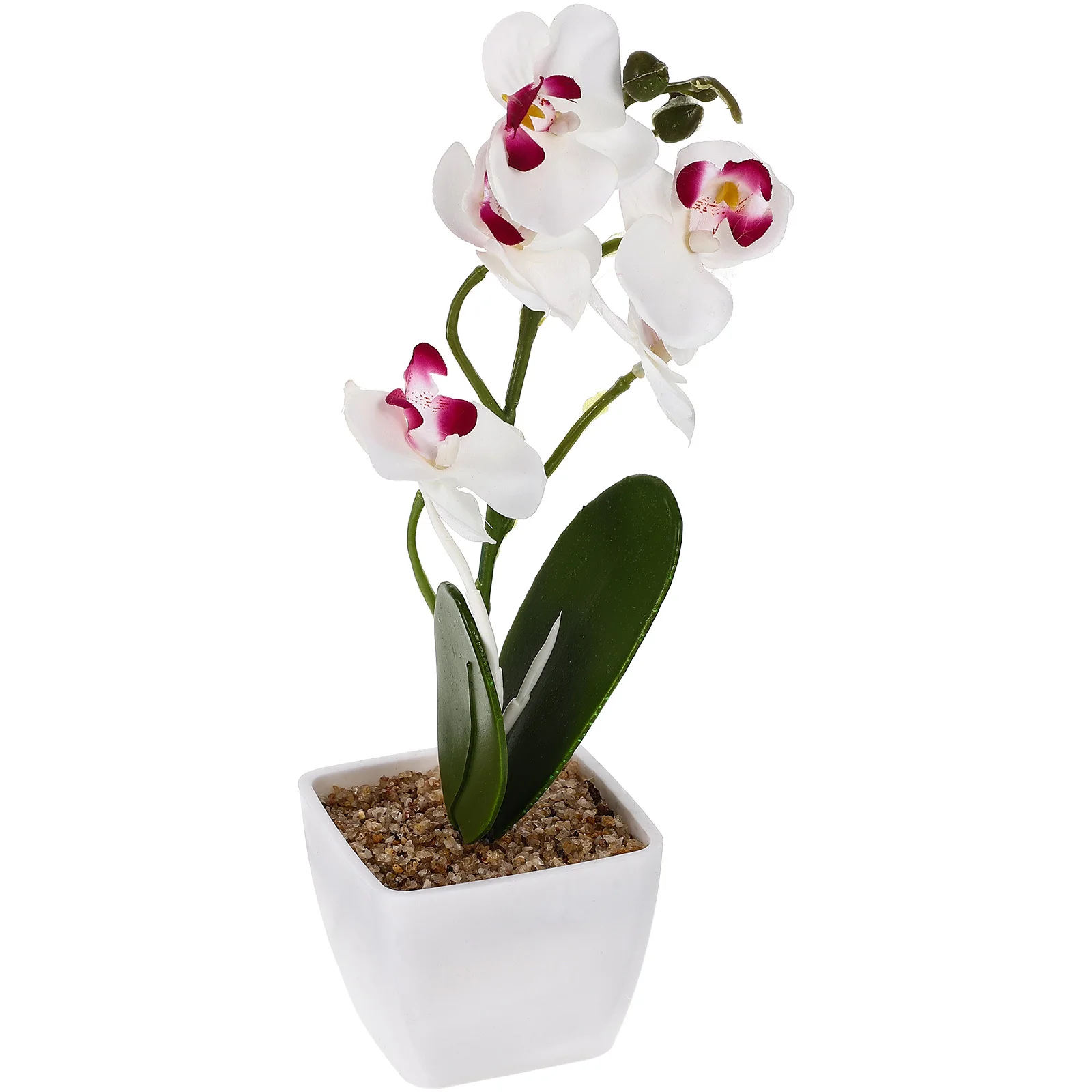 

Artificial Phalaenopsis Bonsai Fake Orchid Flower In Pot Lifelike Simulation Decor For Home Party Garden Realistic Faux Potted