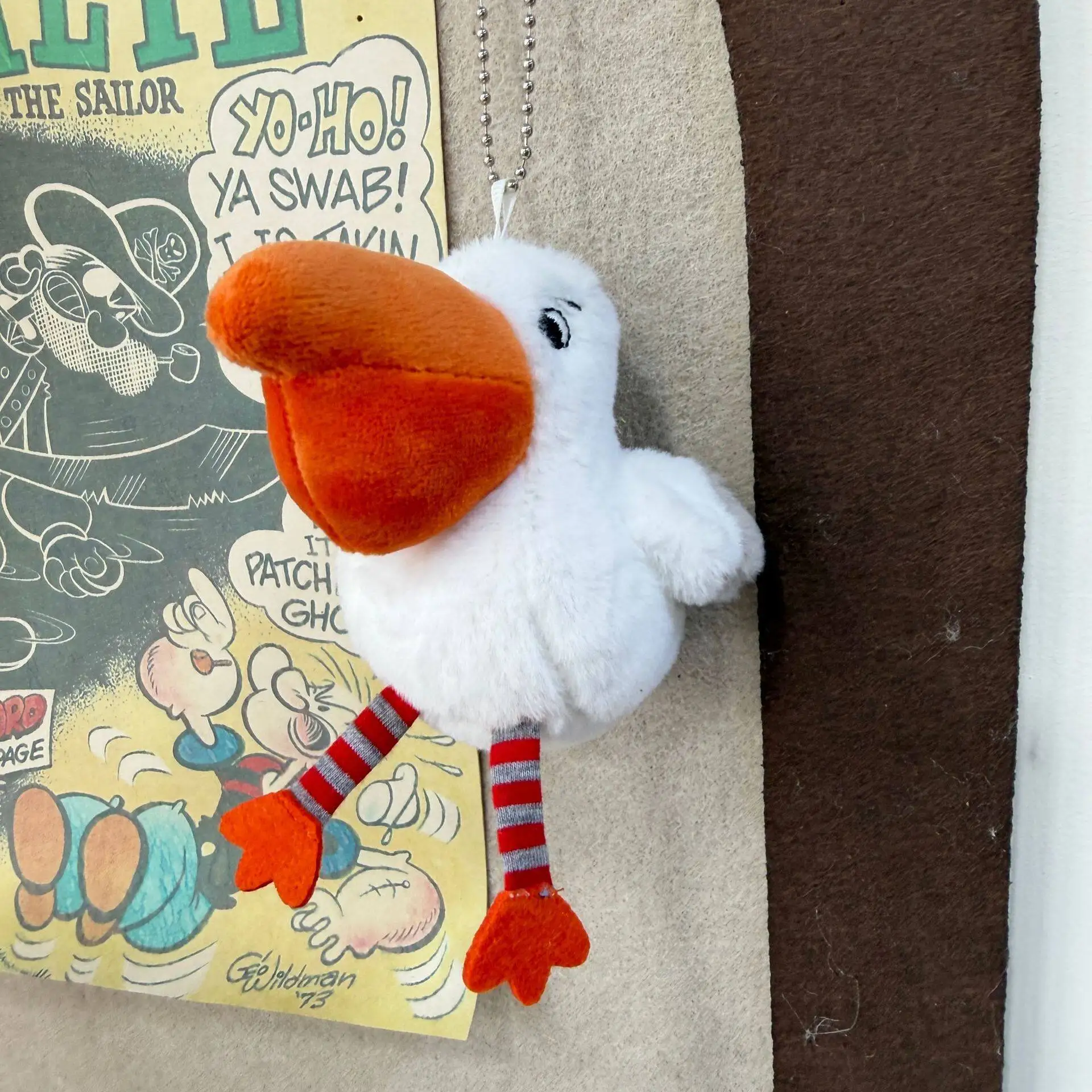 

Cute Pelican Friend Ocean Plush Keyring Charms Cartoon Simulation Animal Bird Plush Stuffed Keyring Backpack Decor Birthday Gift