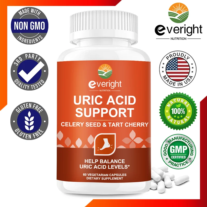 Natural Purge Uric Acid Flush for Joints & Mobility Kidney Cleanse Health Detox with Celery Seed, Tart Cherry & Chanca Piedra