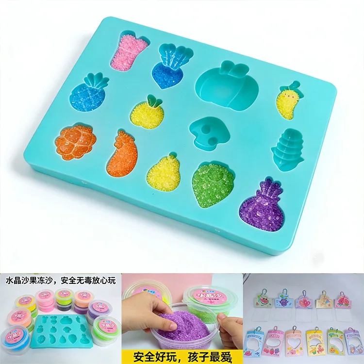 Kristallsand DIY Squishy Set, Simuliertes Lebensmittel-Gelee-Sand Fidget-Spielzeug, Stressabbau-Urlaubsgeschenk für Mädchen