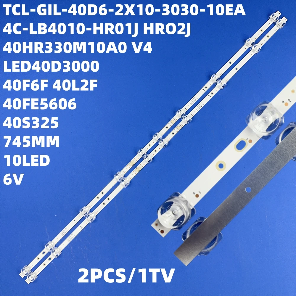 

LED backlight Strip 10LED for 40S6500FS 40S6500 40F6F 40L2F 40D6 10X2 40HR330M10A0 V4 4C-LB4010-HR01J