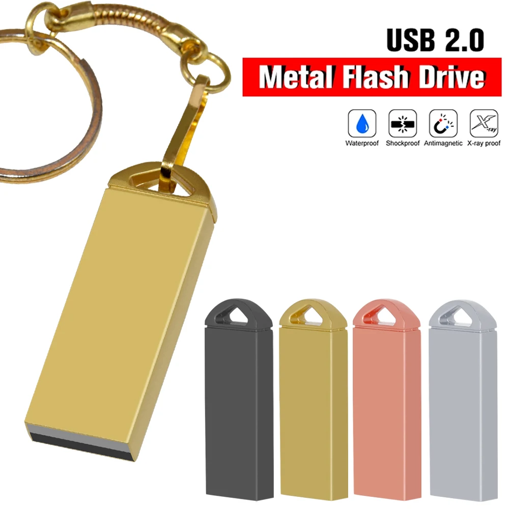 

Waterproof usb flash drive cle usb 16GB 8GB 4GB memoria usb key metal Pendrive 32gb 64gb 128 gb pen drive flash usb memory stick