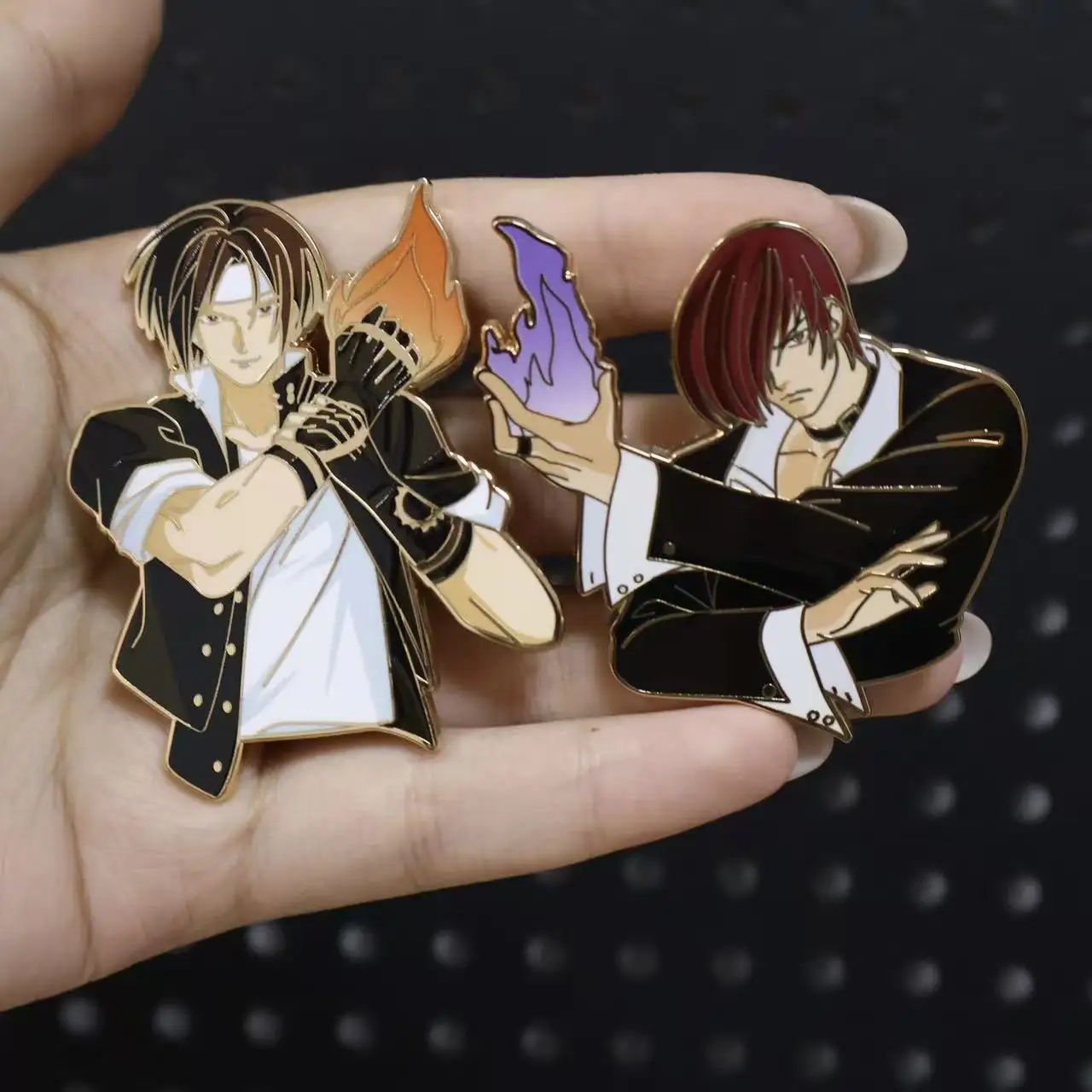The King of Fighters '97 Pins Pendant Anime KOF '97 Badges Japanese Game Brooches for Backpack Clothing Lapel ACG Cosplay Toys