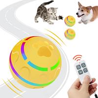 Interactive Dog Toys Wicked Ball with Led Flash Light Pet Cats Dogs Chew Toy Durable Automatic Rolling Ball with Remote Control