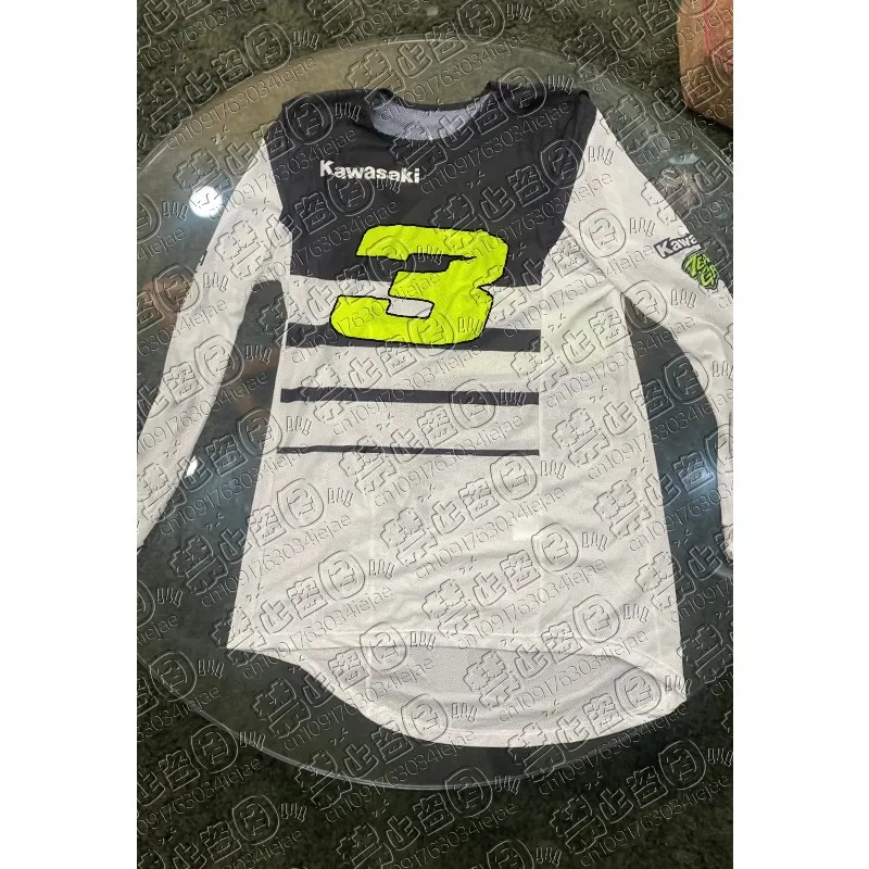 

Hot Romain Febvre #3 25/26 New Kawasaki Motorcycle Championship Jersey Men Motocross Riding Suit Oversized Breathable Sports Top