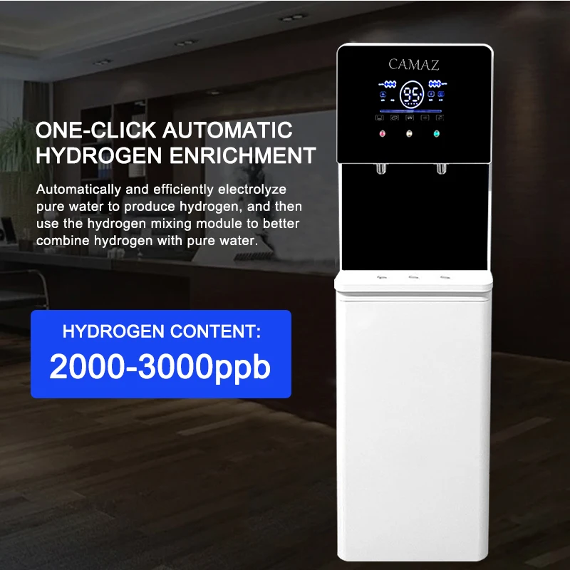 CAMAZ New Design Free Standing Hydrogen Water Dispenser Hot and Cold Stand Water Cooler Dispensador De Agua