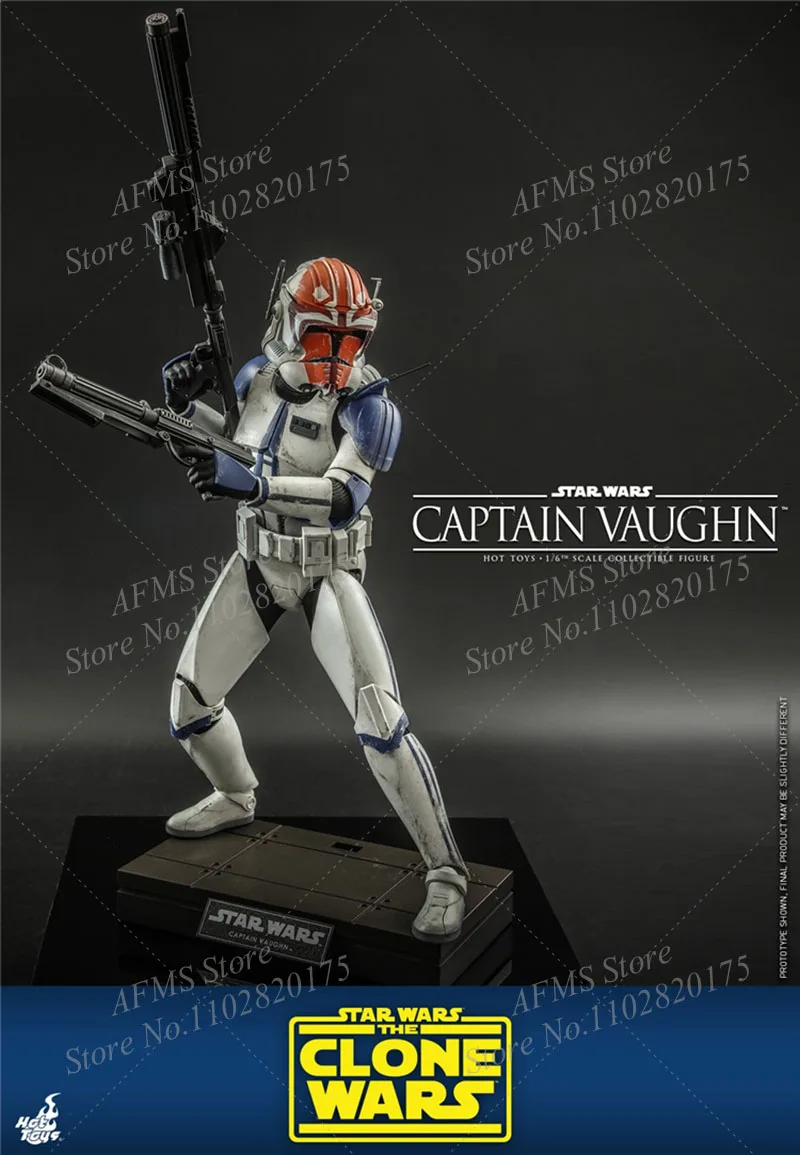 HOTTOYS TMS065 1/6 Scale Collectible Figure Captain Vaughn CT-0292 Star Wars：The Clone Wars 12Inch Action Figure Soldier Model